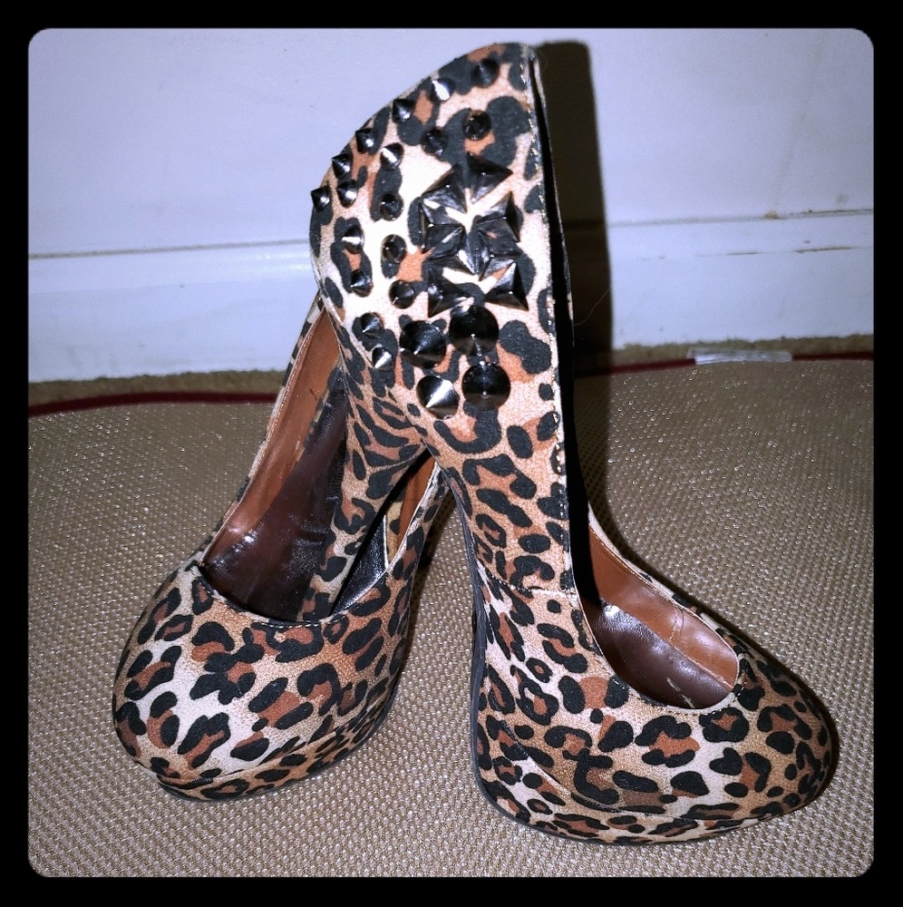 Cheetah print heels
